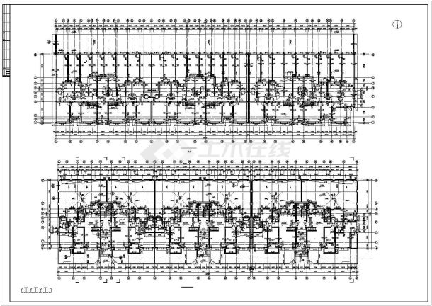 某五层商品住宅CAD建筑平面设计图扩初设计-图二