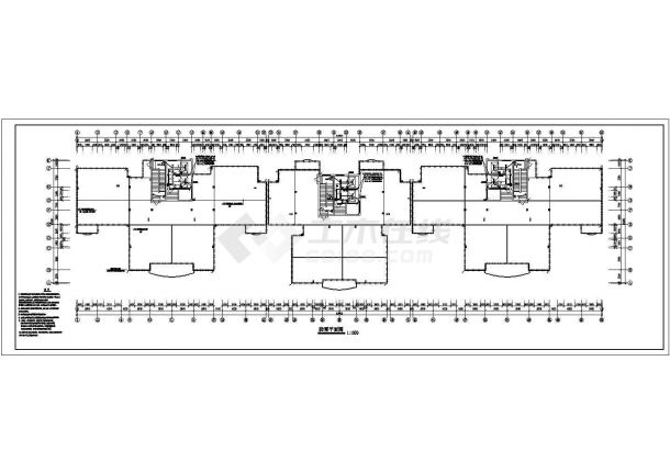 电气设计_某地区大型住宅小区1号楼电气CAD图-图一