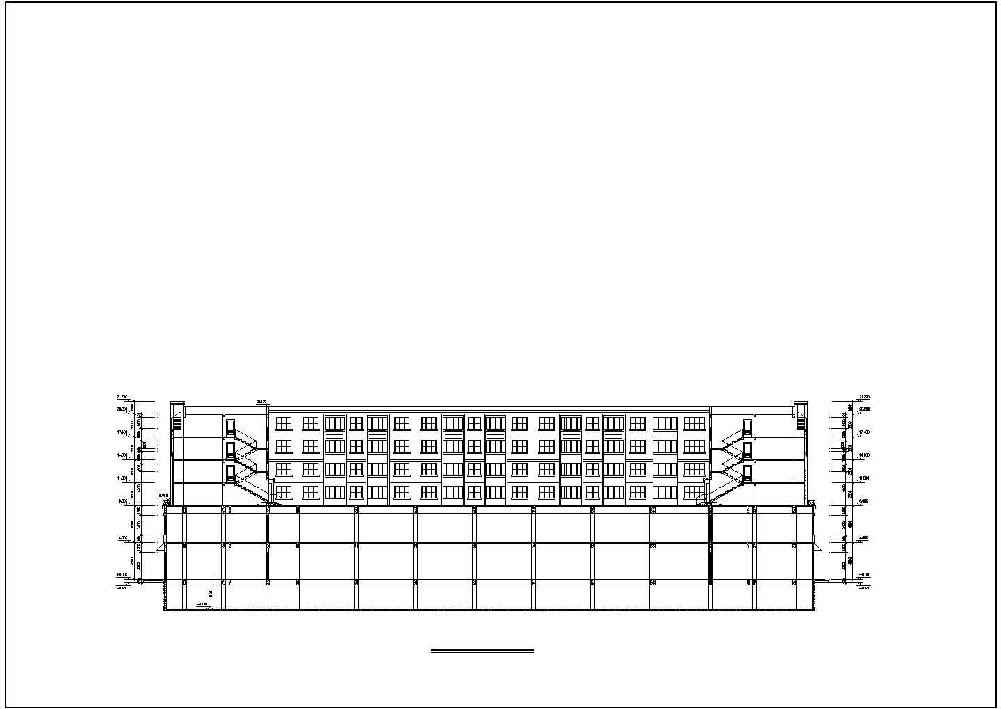 某6层商住综合楼建筑施工设计CAD图纸 内含节点大样及说明