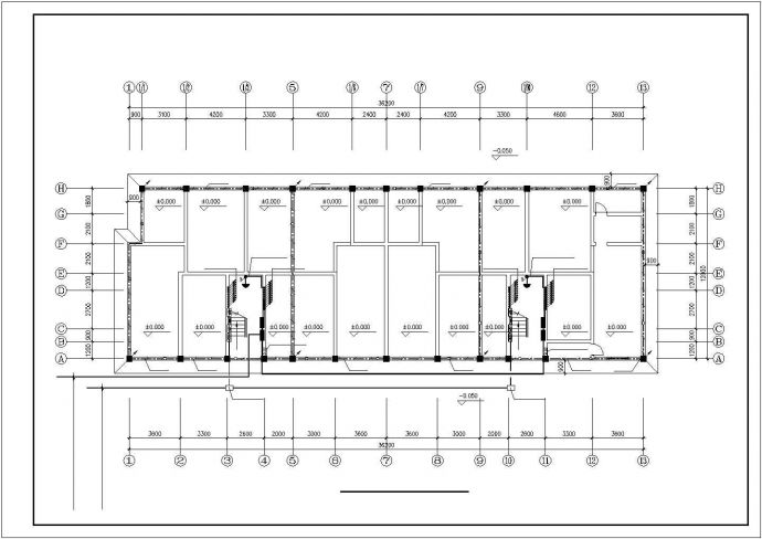 一套6层(1梯2户2单元)住宅楼给排水图纸_图1