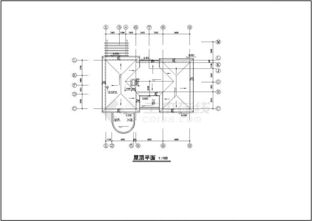 某别墅建筑施工设计CAD图纸 内含设计说明-图一
