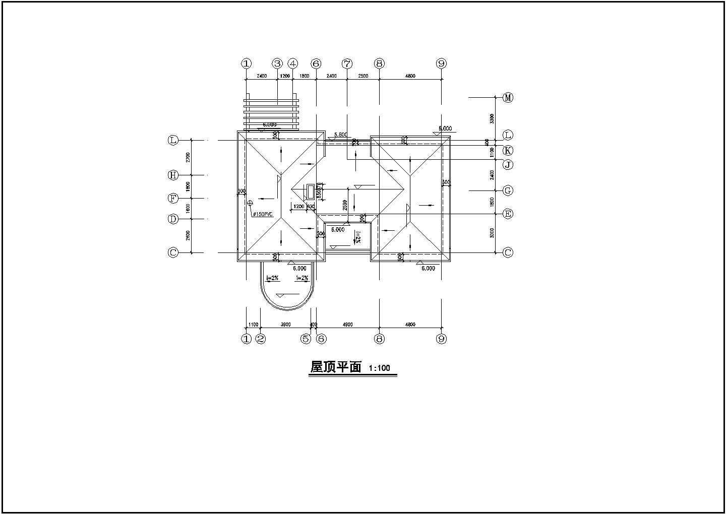 某别墅建筑施工设计CAD图纸 内含设计说明