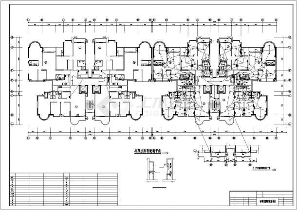 苏州高层小区住宅楼电气建筑施工设计方案图-图一