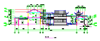 三套中国仿古建筑CAD施工设计图纸(非常完整)-图二