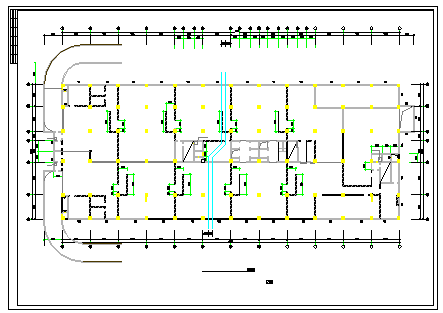 某商务办公大厦cad框架结构设计工程图-图二