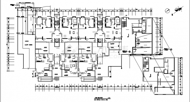 武汉三套高层住宅楼建筑设计施工cad图纸（含设计说明）-图一