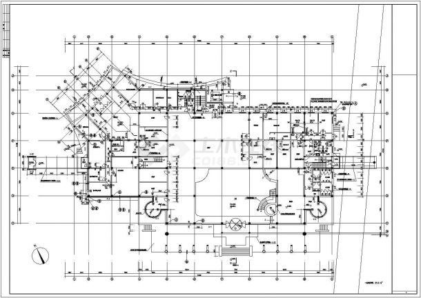 沈阳市紫郡城小区2层混框结构业主会所全套建筑设计CAD图纸-图二