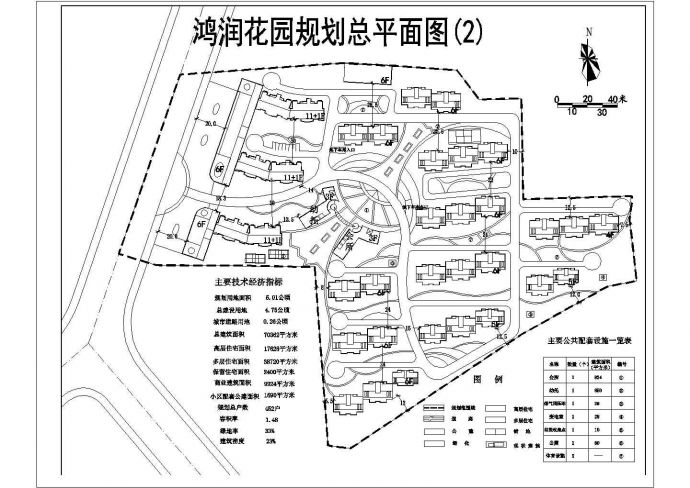 信阳市红润花园小区总平面规划设计CAD图纸（2套方案）_图1