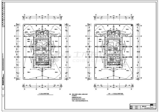 办公楼设计_某高层办公楼配电电气设计全套cad施工图纸-图一