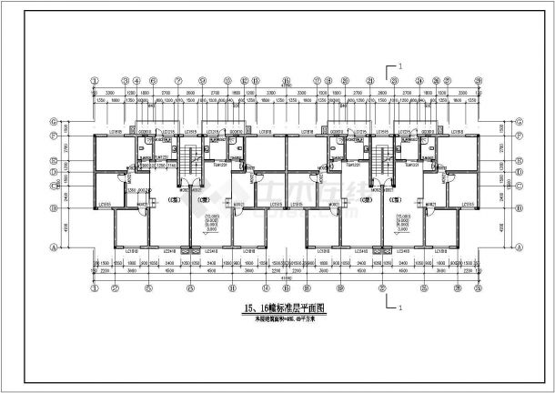 日照市重庆路某社区6500平米七层砖混结构住宅楼建筑设计CAD图纸-图一