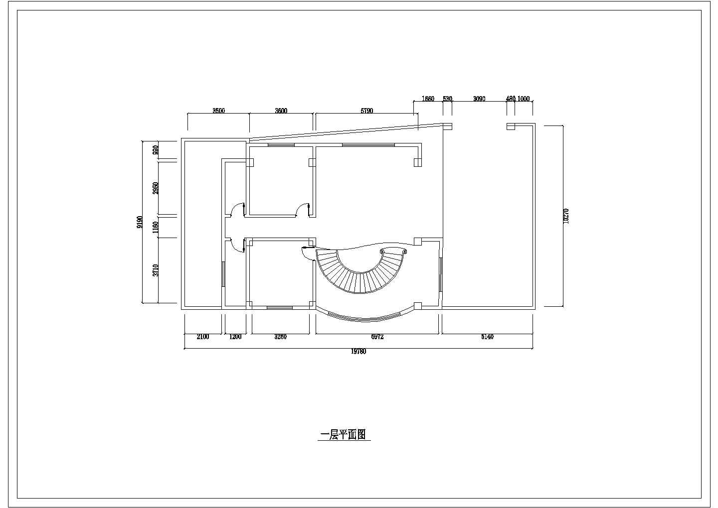 复式户型室内装修设计施工图纸