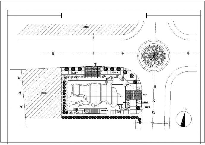 某商厦超市建筑CAD设计方案图_图1