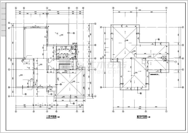 某地区经典现代风格独栋单体别墅建筑方案设计施工CAD图纸（含效果图）-图一