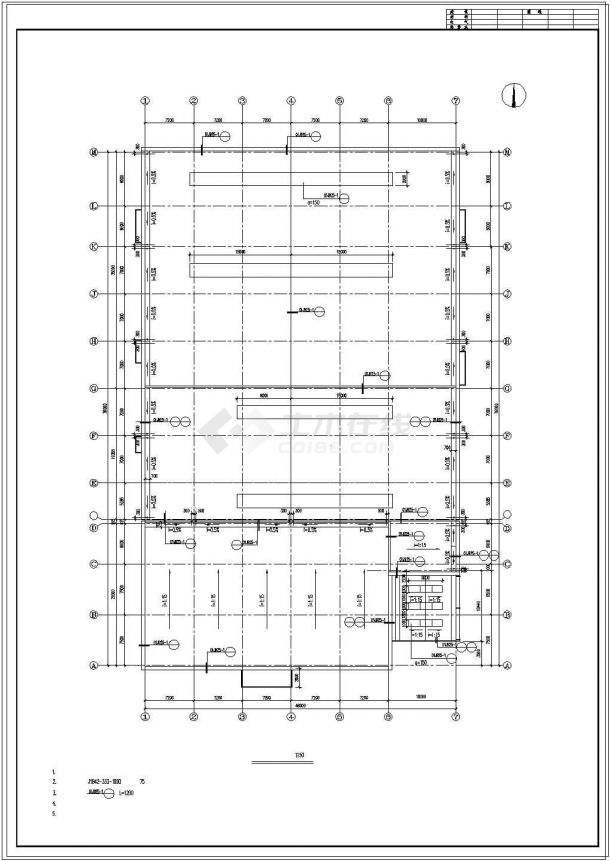本田汽车展厅建筑设计CAD施工图纸-图一