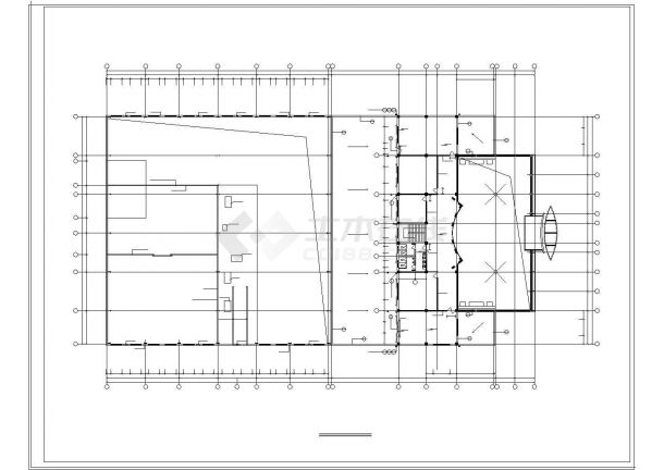 大众标准汽车展厅建筑设计施工图-图一