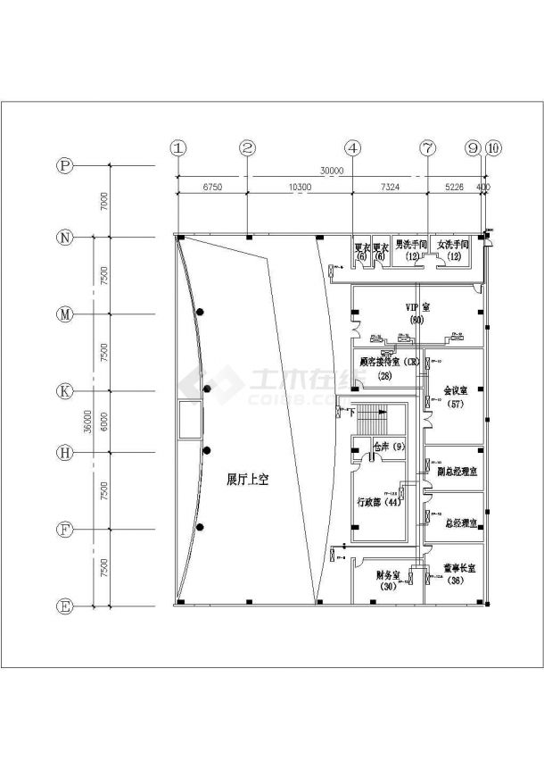 丰田汽车展厅设计CAD方案图-图二