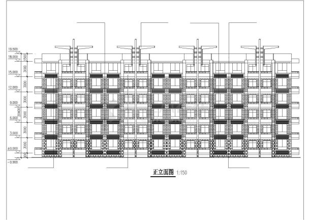 研究生公寓建筑设计方案图（cad，6张图纸）-图一