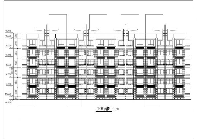 研究生公寓建筑设计方案图（cad，6张图纸）_图1
