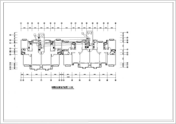 住宅单元楼电气设计CAD图纸_图1