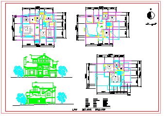 多套农村别墅建筑设计CAD施工图-图二