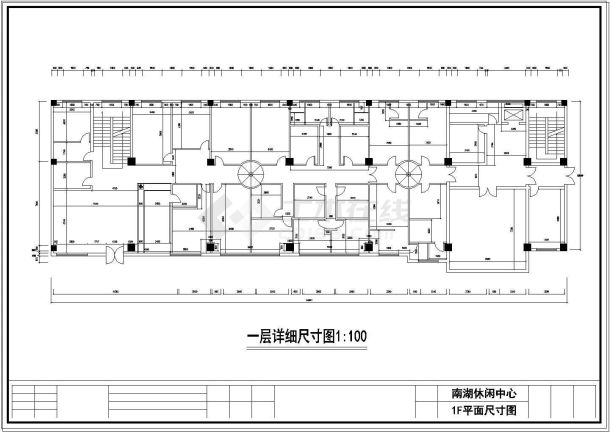 某休闲中心装修设计cad方案施工图-图二