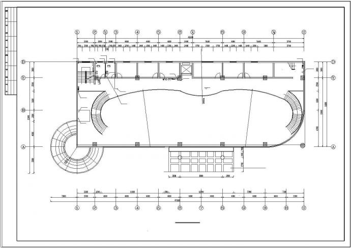 汽车展览中心建筑设计CAD施工图_图1