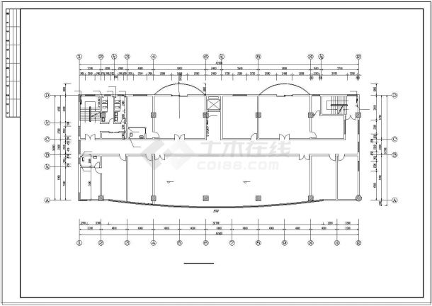 汽车展览中心建筑设计CAD施工图-图二