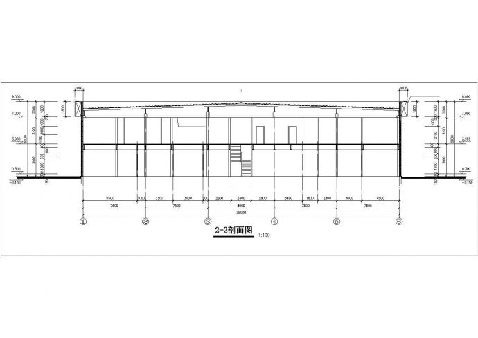 汽车展厅建筑设计施工CAD图纸_图1