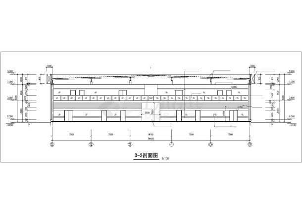 汽车展厅建筑设计施工CAD图纸-图二