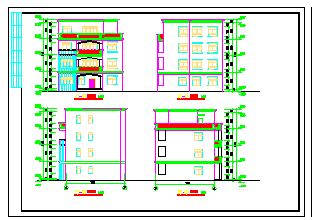 三层半实用农村住宅建筑施工设计图纸-图二