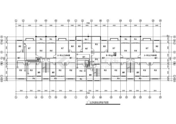 6+1复式层住宅楼排水系统建施cad图，共十五张-图一
