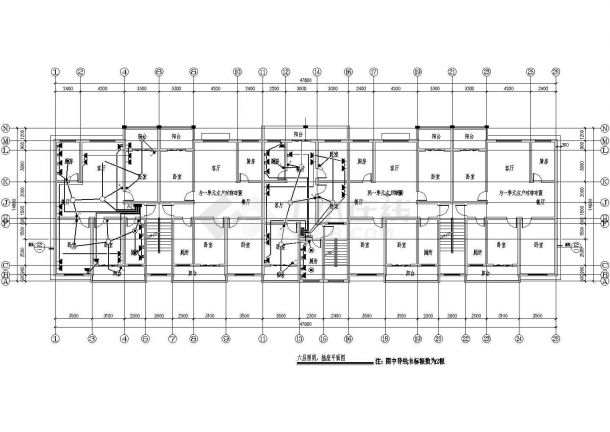 6+1复式层住宅楼排水系统建施cad图，共十五张-图二