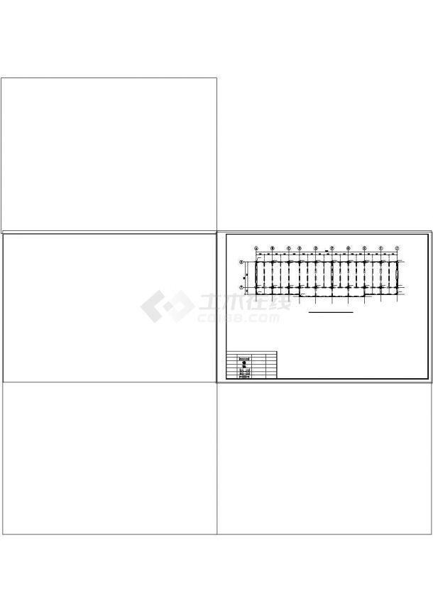 [广东]地上三层框架结构教学楼结构加固cad施工图纸-图一