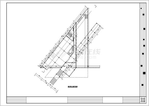 某美术馆建筑设计CAD施工方案图-图一