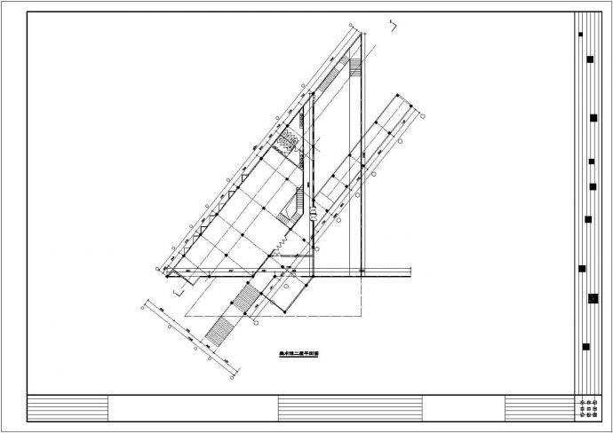 某美术馆建筑设计CAD施工方案图_图1