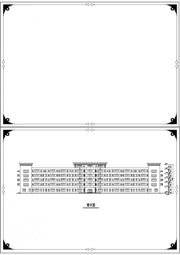 【广东省】某中学教学楼建筑方案设计cad图纸_图1