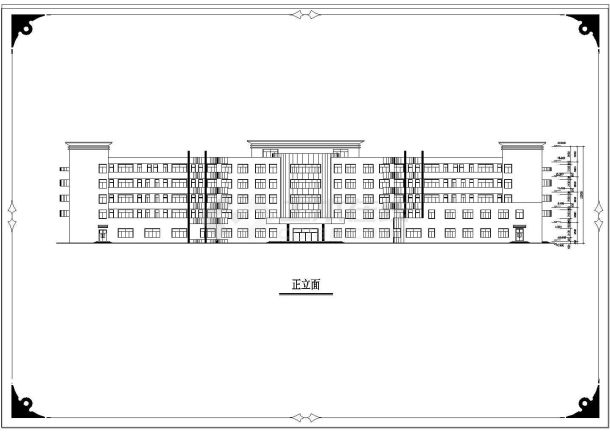 【广东省】某中学教学楼建筑方案设计cad图纸-图二