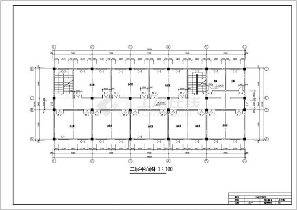 某7层4119平米框架办公楼毕业设计（计算书、部分建筑、结构图纸）-图一