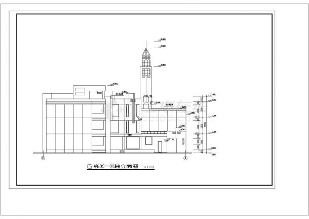 前海花园幼儿园CAD建筑设计施工图-图一