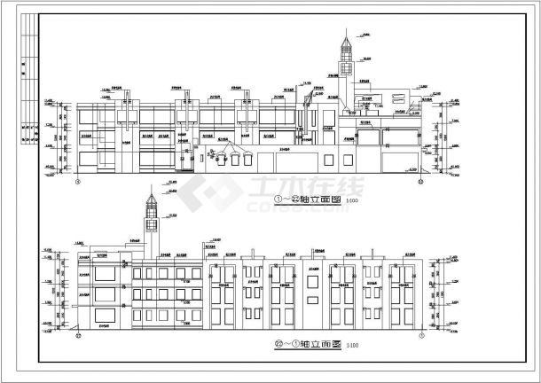 前海花园幼儿园CAD建筑设计施工图-图二