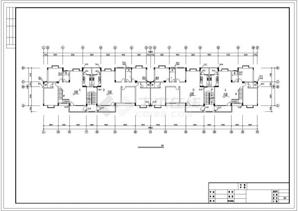 长56.8米 宽11.6米 8层(1梯2户2单元)复式住宅楼水施工图-图一