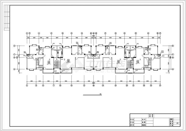 长56.8米 宽11.6米 8层(1梯2户2单元)复式住宅楼水施工图-图二