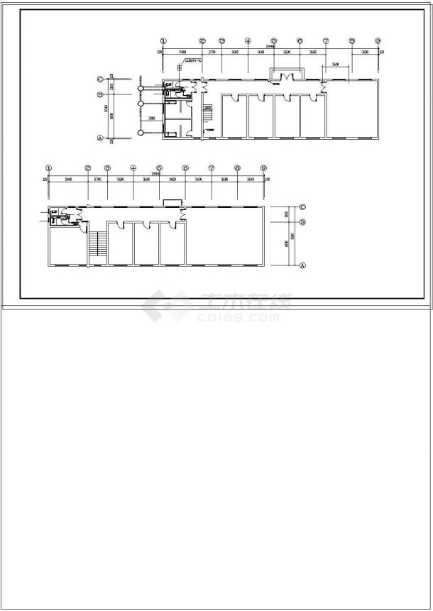 办公楼设计_【山东】某地三层办公楼给排水设计施工cad图纸-图二