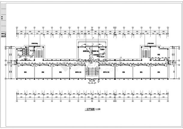 三丁小学教学综合楼CAD建筑设计施工图-图二