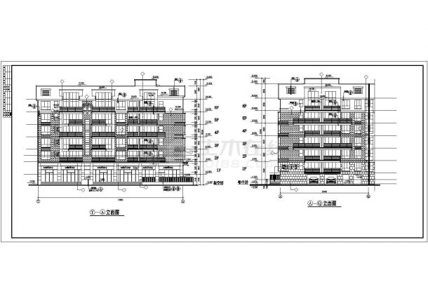 某住宅楼立剖面施工图-图一