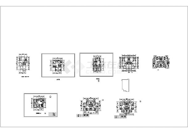 某多层户型住宅建筑施工CAD平面图-图二