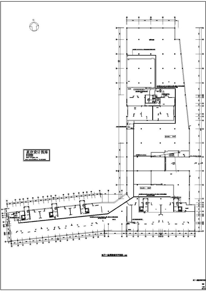 南京小区住宅楼地下车库电气建筑施工设计图_图1