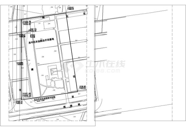 某水乡农业生态园平面CAD建筑规划图-图一