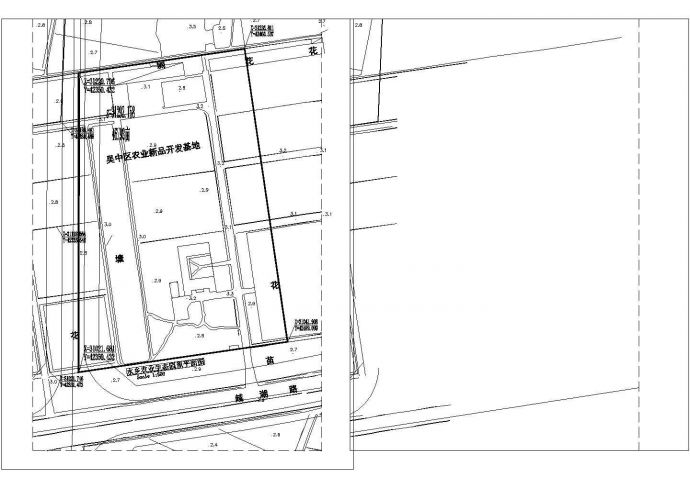 某水乡农业生态园平面CAD建筑规划图_图1
