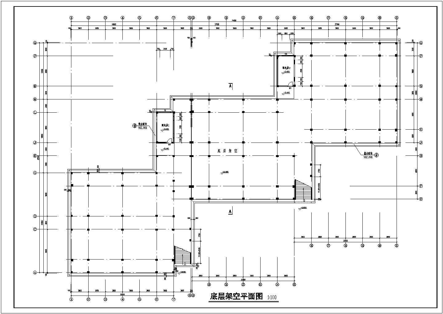 某学院宿舍楼CAD建筑图